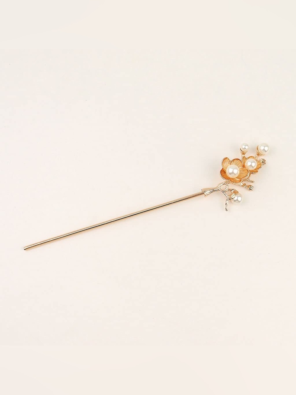 New🌟Free People-Gold Floral Pearl Stick Pin